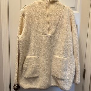Zella Cozy Cream Sherpa Pullover